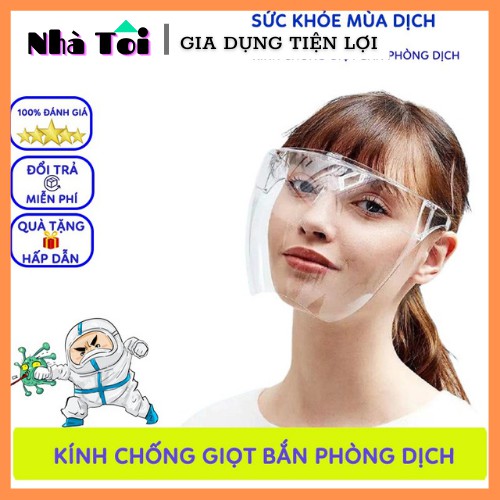 Kính Chắn Giọt Bắn, Mặt Nạ Bảo Hộ, Kính Chắn Bảo Hộ Khẩu Trang Phòng Chống Dịch, Giúp Chống Giọt Bắn Full Face