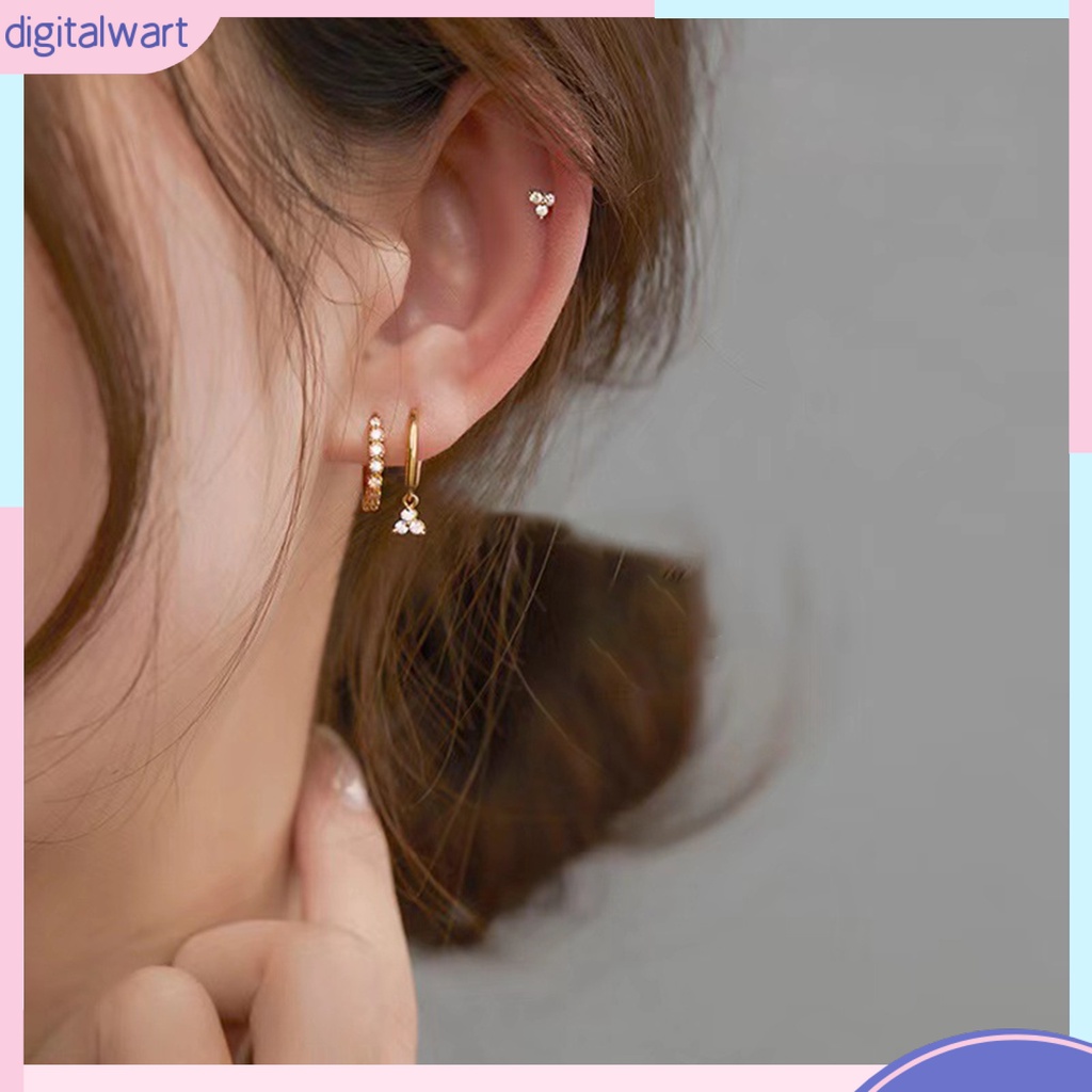 Bông tai đính đá thanh lịch cho nữ