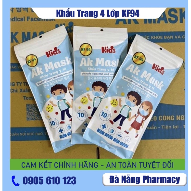 [Túi 10 Cái] Khẩu Trang Trẻ Em KF94 Hàng Tốt Cho Bé Từ 3-12 tuổi