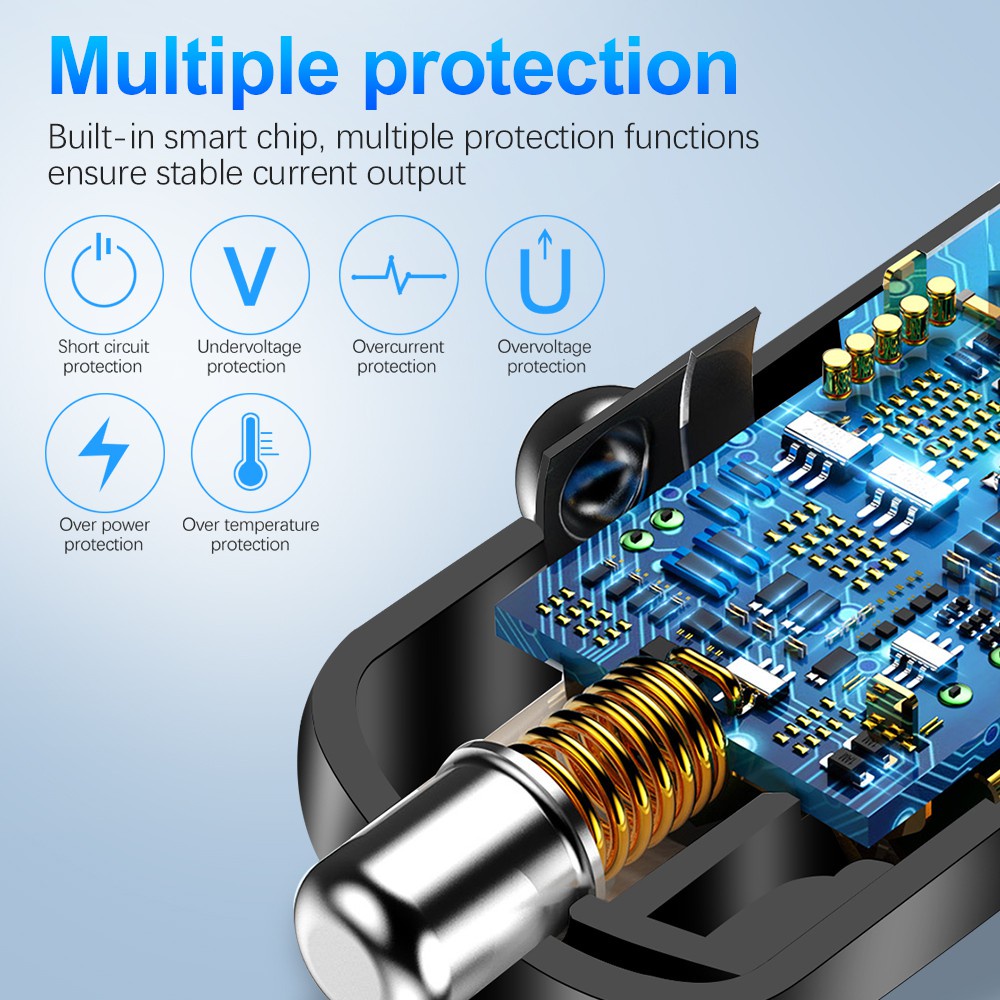 Giao hàng nhanh chóng bộ sạc nhanh trên ô tô qc 3.0 2 cổng usb bộ sạc ô tô nhanh 12v 24v 3.1a bộ chuyển đổi điện thoại trên ô tô usb bộ sạc điện thoại di động