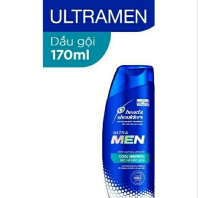 Dầu gội nam Head&shoulders 170g bạc hà