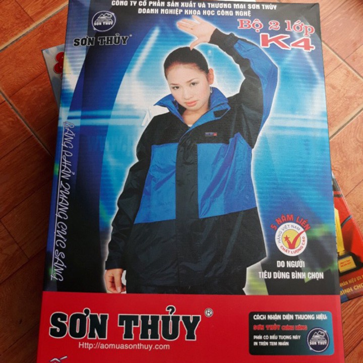 Áo Mưa Bộ Sơn Thủy K4 - Áo Mưa 2 Lớp Siêu Bền