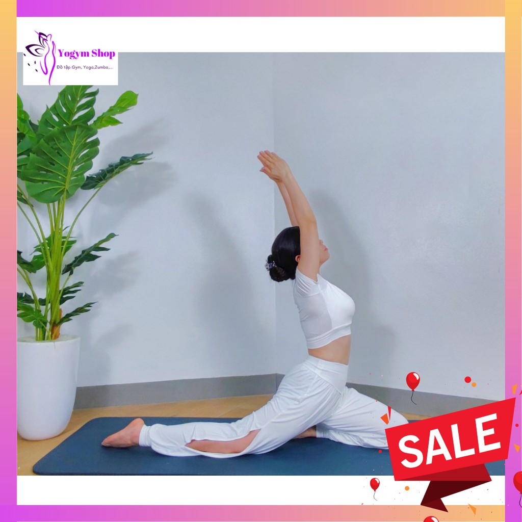 Bộ Tập Yoga Alibaba QUẦN XẺ Tập Yoga, Tập Zumba, Tập Múa Siêu Mát, Co 4 Giãn 4 Chiều