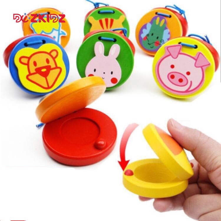 Đồ chơi cho bé, nhạc cụ Castanets ( phách ) ngộ nghĩnh, đồ chơi âm nhạc phát triển trí tuệ cho bé- DOZKIDZ