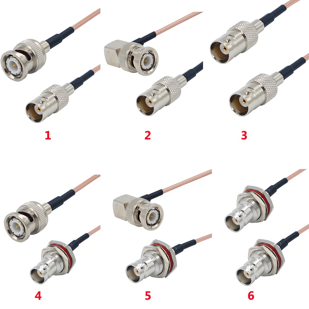 Cáp Chuyển Đổi BNC Cái Sang BNC Đầu Đực HD-SDI RG316 RF 50 Ohm BNC