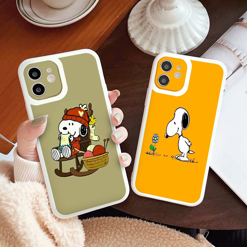 Ốp lưng iphone Chú chó trắng cạnh vuông  cho iphone 11 7plus 8plus x xsmax 11pro max 12pro 12promax13promax tr1081