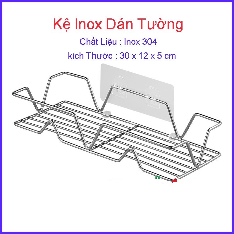 Giá treo đồ nhà tắm INOX 304 Dán Tường gạch men không han rỉ - KT30