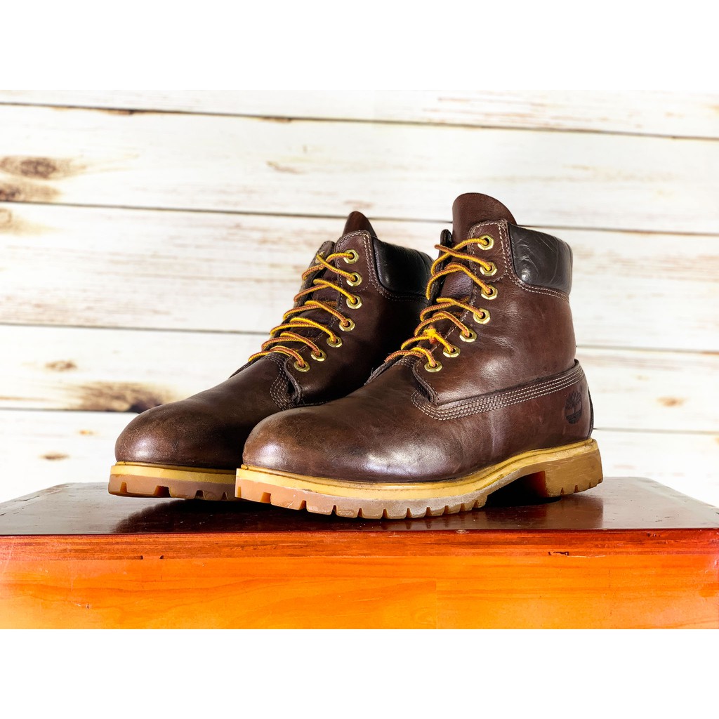 (SIZE 42) Giày thể thao chính hãng 2hand TIMBERLAND 6" PREMIUM CHILI BROWN BOOTS 11065