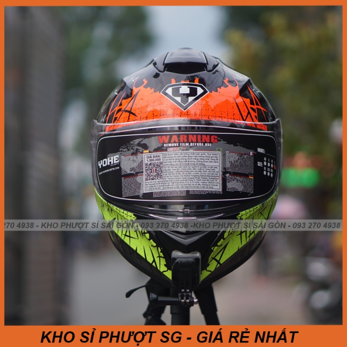 Mount gắn camera hành trình lên cằm nón mũ bảo hiểm fullface Yohe981 - Pat gắn cằm camera lên nón yohe 981