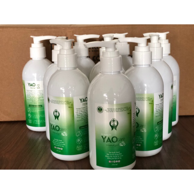 Gel rửa tay khô YAOcare tự nhiên 250ml kháng khuẩn và dưỡng da (đã được kiểm nghiệm và cấp phép)
