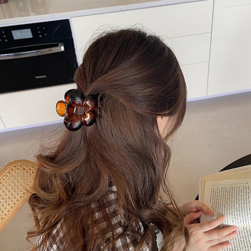 Kẹp Tóc Hình Hoa Thiết Kế Đơn Giản Thời Trang Cho Nữ