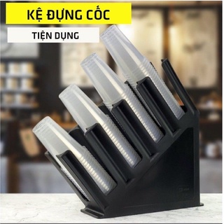 Khay úp cốc nhựa take away - Kệ cốc trà sữa 4 ngăn