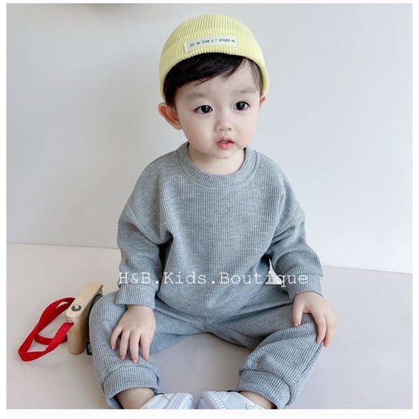 Bộ COTTON TỔ ONG bé trai bé gái 6-19kg