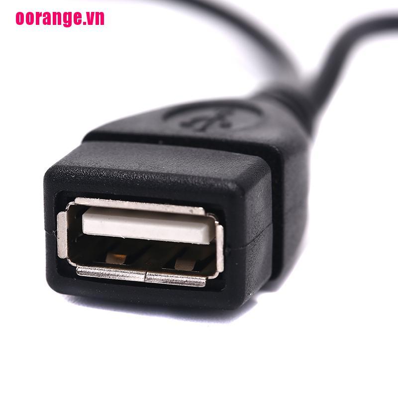 Dây cáp chia nguồn đầu âm USB 2 0 loại A sang 2 đầu micro USB chữ Y đầu dương và đầu âm 5 pin