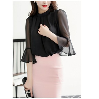 Áo Kiểu Tay Voan Loe Elegant