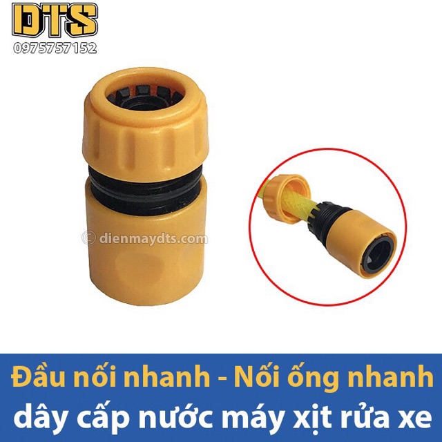 Đầu nối nhanh-Nối ống nhanh dây cấp nước máy rửa xe áp lực cao, máy xịt rửa