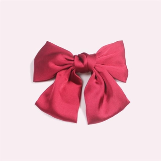 Kẹp Tóc Nơ Lụa Satin Phong Cách Hàn Quốc Dành Cho Nữ