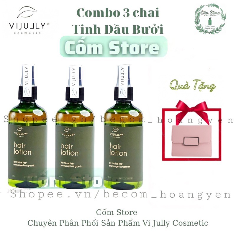 [COMBO 3 CHAI] Tinh Dầu Bưởi Vi Jully 100% Thiên Nhiên KÍCH MỌC TÓC-GIẢM RỤNG TÓC