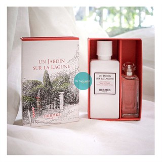 HERMES Un Jardin Sur La Lagune Set Nước Hoa 7,5ml + Dưỡng Thể Perfume Body Lotion 40mL