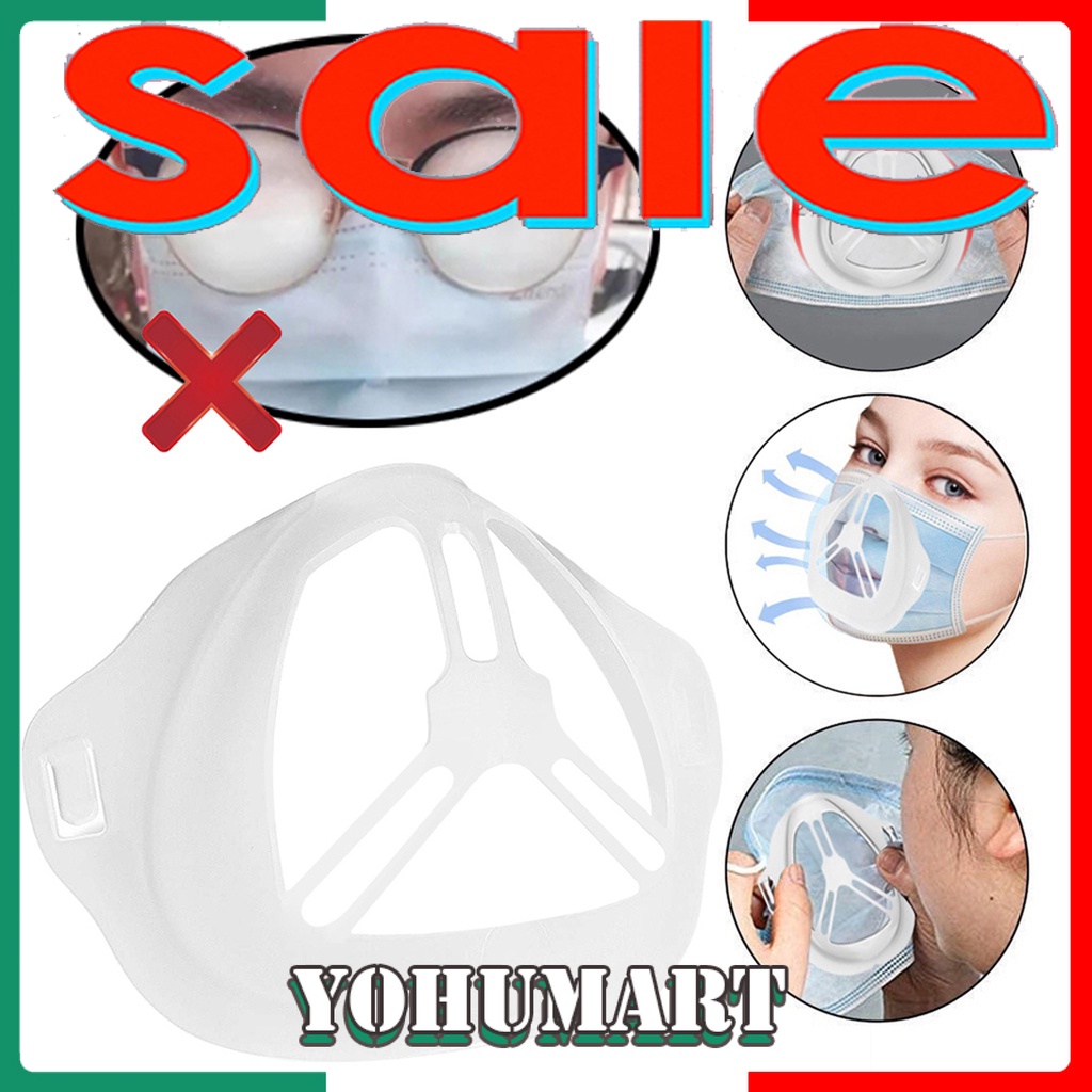 (Hàng Mới Về) Set 10 Khung Bảo Vệ Khuôn Mặt 3d Thoáng Khí Có Thể Tái Sử Dụng
