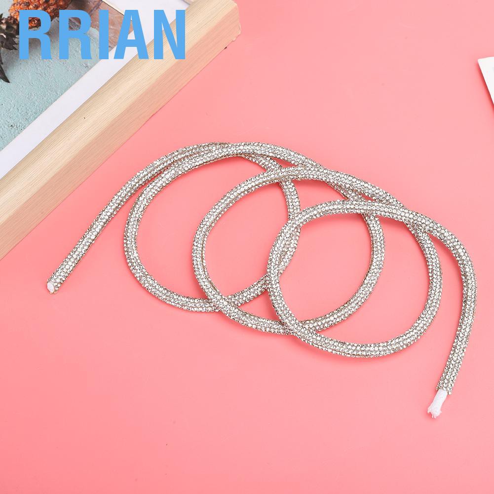 Rrian Cuộn Dây Ruy Băng Đính Đá Dài 1m Cho Trang Trí Tiệc Cưới