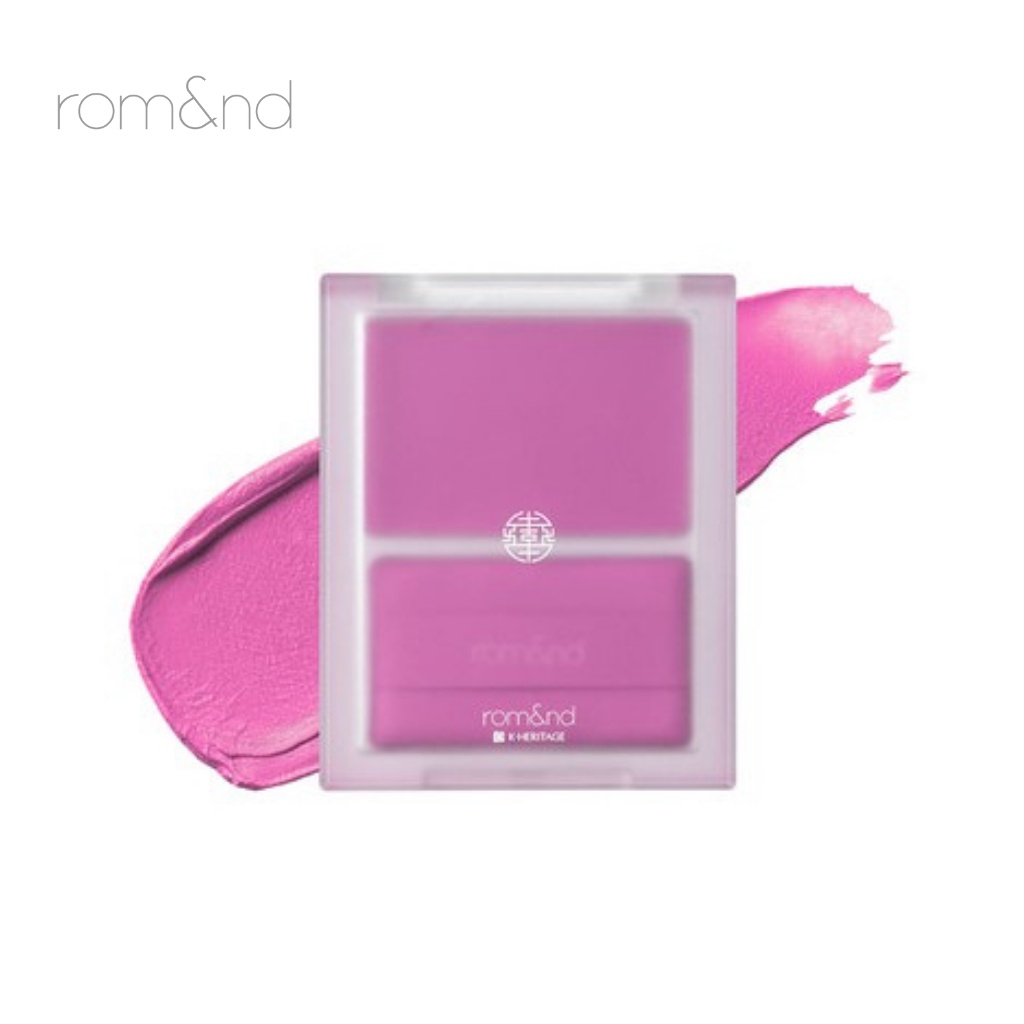 Combo Môi Xinh Má Hồng Rom&amp;nd Mini Line Friend + See Through Melting Cheek 6g