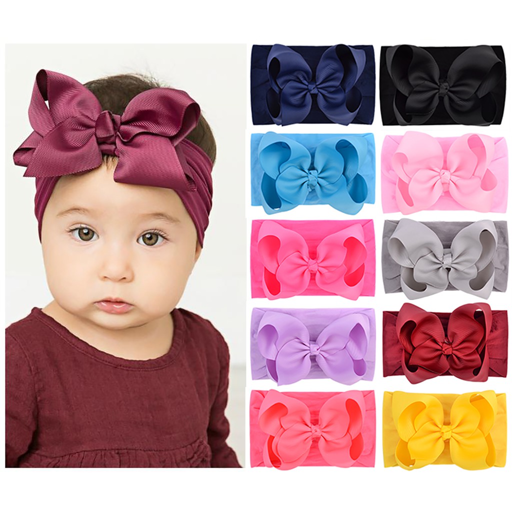 Băng đô KIDSBOWS chất liệu nylon co giãn phụ kiện tóc cho bé gái