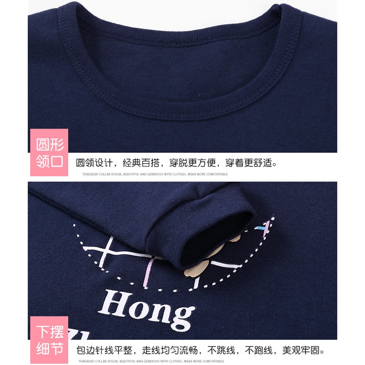 Bộ Đồ Ngủ Tay Dài Chất Liệu Cotton 140cm - 180cm Thời Trang Xuân Thu Cho Nam Và Nữ