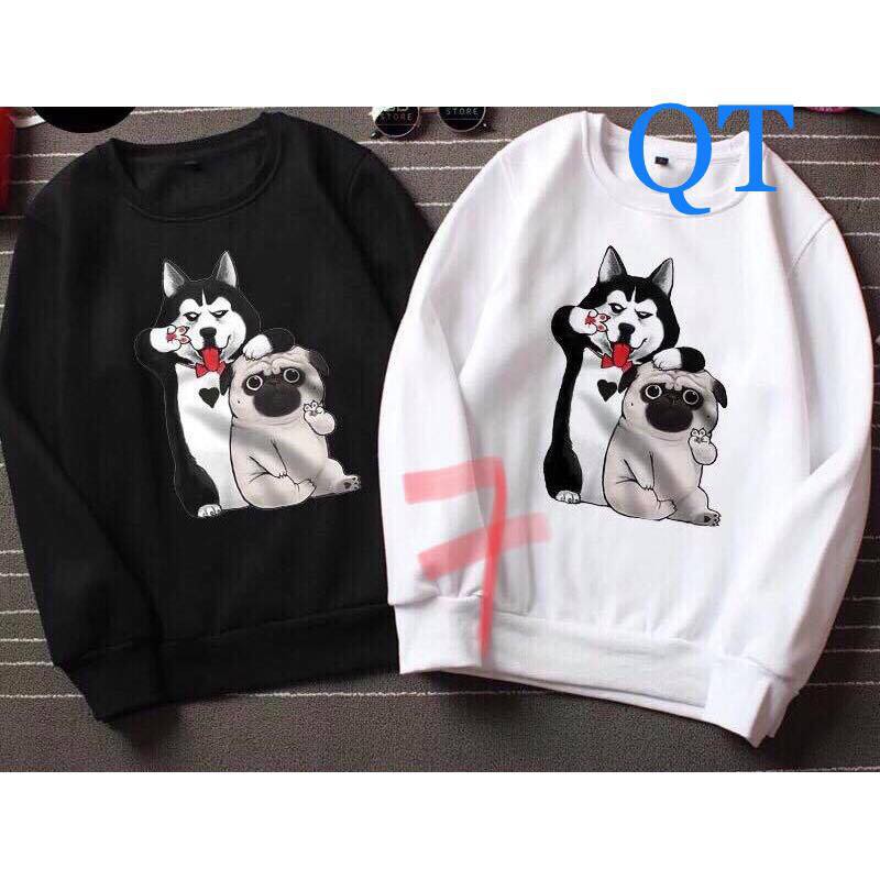 ÁO NỈ CỔ TRÒN IN HÌNH NGỘ NGHĨNH NHIỀU MẪU-AN09 | BigBuy360 - bigbuy360.vn