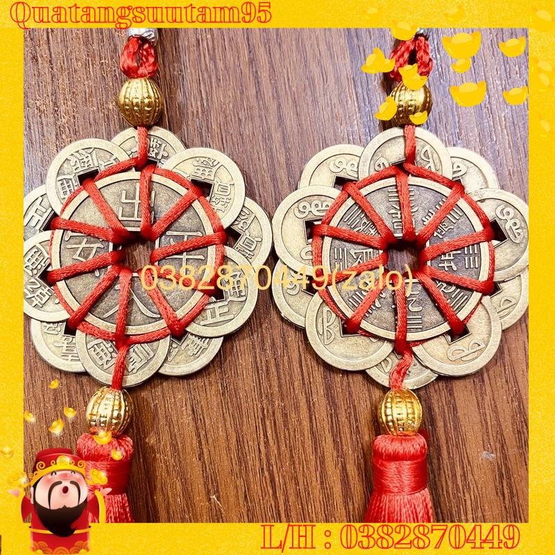Dây Đồng Xu Hoa Mai Thập Toàn Phong Thuỷ Tài lộc May Mắn