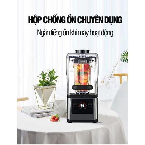 Máy xay đá công nghiệp kèm hộp chống ồn cho các quán trà,, cafe