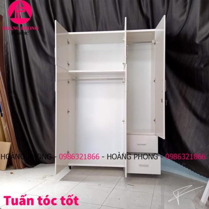Tủ quần áo Người lớn Nhựa đài loan 1m22 x 1m85 Màu trắng 3 cánh  Cao cấp bảo hành 2 năm Miễn phí vận chuyển | BigBuy360 - bigbuy360.vn