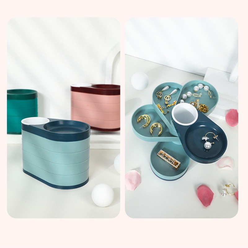 Flgo Hộp Đựng Trang Sức 5 Tầng Dạng Xoay Tiện Dụng Khi Đi Du Lịch