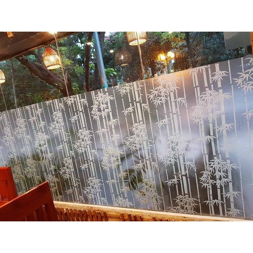 Giấy decal dán kính mờ 90x100cm, dán cửa sổ chống nắng, ánh sáng, nhìn trộm, trang trí tết, họa tiết hình trúc trắng