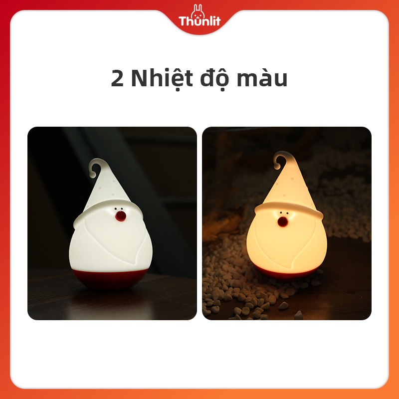 Đèn ngủ THUNLIT 3 bóng LED sạc USB có 2 màu sắc thay đổi theo nhiệt độ chất lượng cao