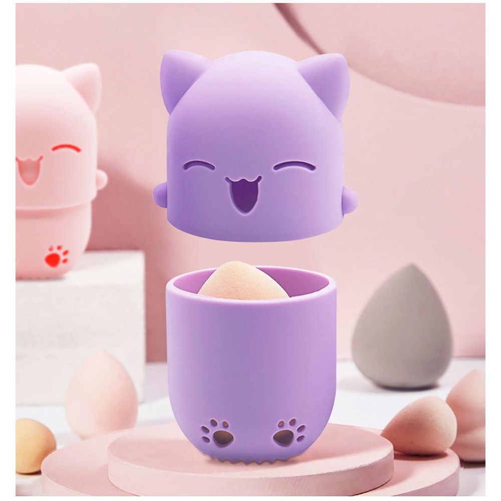 Hộp Silicone Đựng Mút Trang Điểm Tiện Lợi