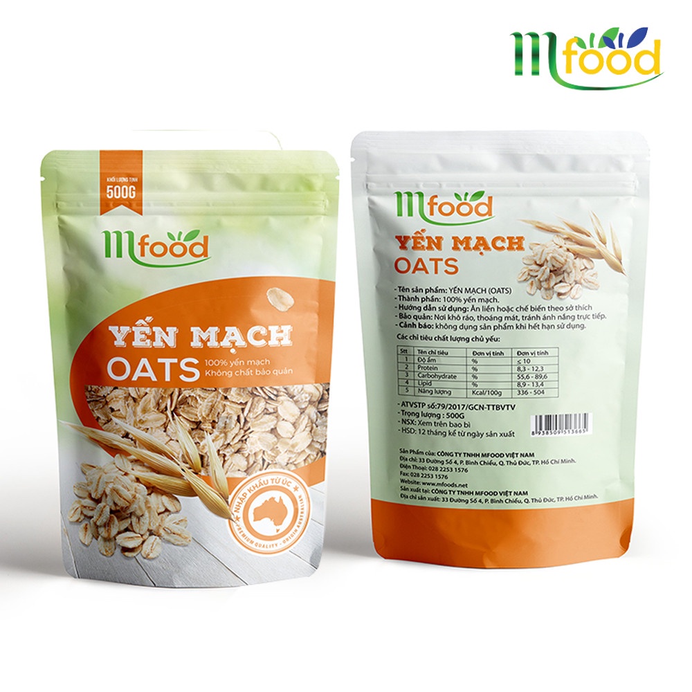 Yến Mạch Ăn Kiêng MFOOD Nhập Khẩu Úc - Túi 500g