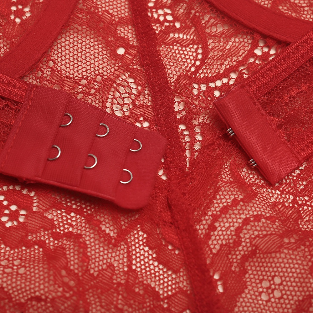 Áo liền quần DUNEA hở lưng phối ren thời trang gợi cảm cho nữ