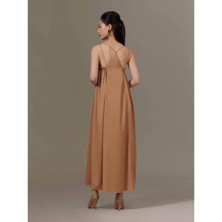 Đầm maxi lụa tùng xoè Mauve Triangle Maxi Dress