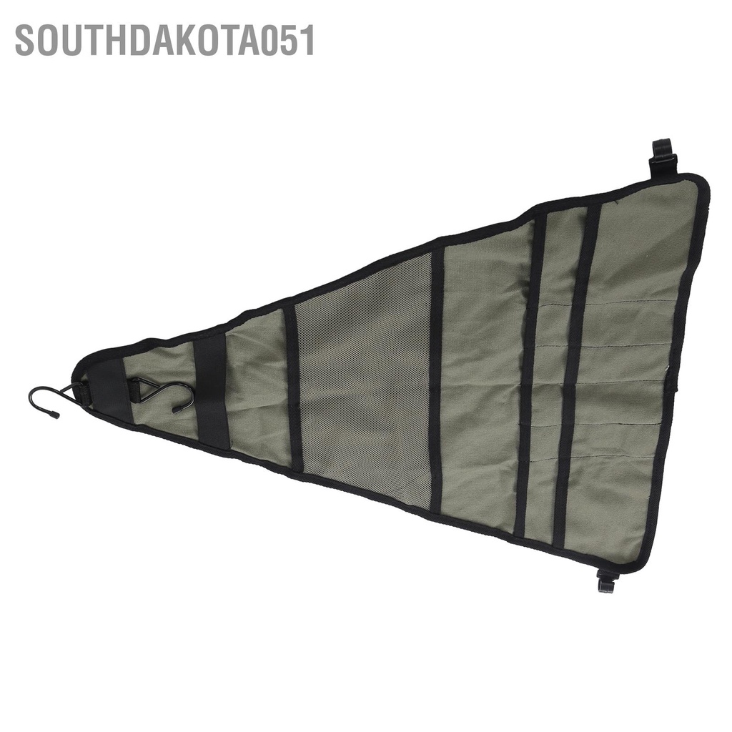 Southdakota051 Túi lưu trữ bộ đồ ăn có thể gập lại điều chỉnh được nhiều túi đựng dao kéo cho ba lô đi cắm trại BBQ Đi đường dài