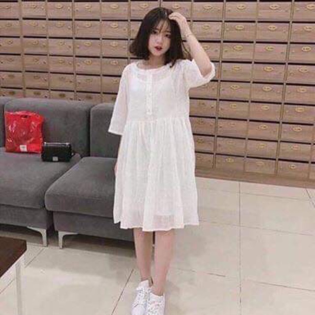 Váy trắng babydoll