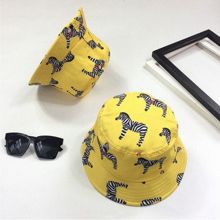 Nón thời trang xô bucket Vàng Ngựa vằn