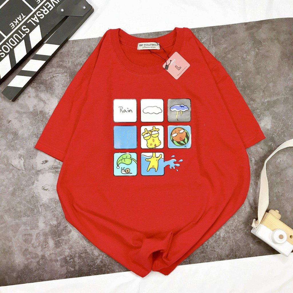 [HÌNH THẬT TỰ CHỤP] - Áo thun tay ngắn Be Yourself unisex size M L - 9 Ô THỜI TIẾT