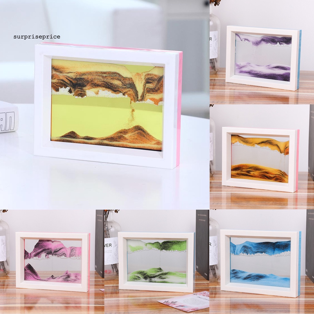 【H】 Bức Tranh Phong Cảnh Cát Chảy Bằng Kính Tự Nhiên 3D Bản Rộng Cho Khách Sạn