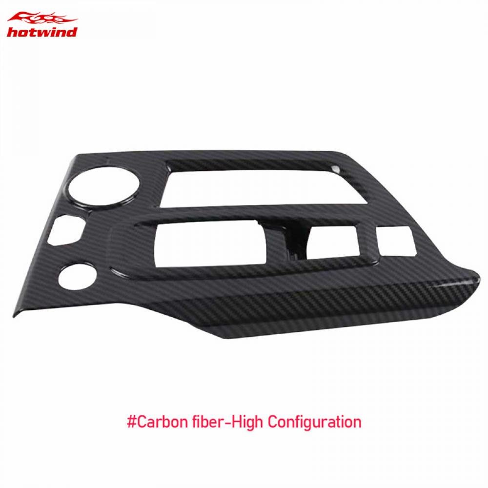 Hw Miếng Dán Bảng Điều Khiển Cần Gạt Số Họa Tiết Sợi Carbon Màu Bạc Trang Trí Nội Thất Cho Peugeot 3008 GT 5008 2016- 2018