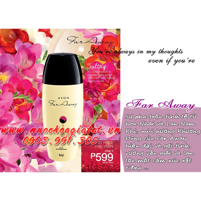 CHÍNH HÃNG LĂN KHỬ MÙI NỮ AVON FAR AWAY 75ML