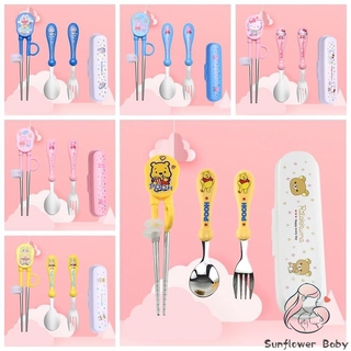 Bộ muỗng + nĩa + đũa tập ăn an toàn cho bé