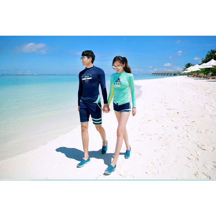 Đồ bơi nam, nữ dài tay kiểu dáng Hàn Quốc BN05