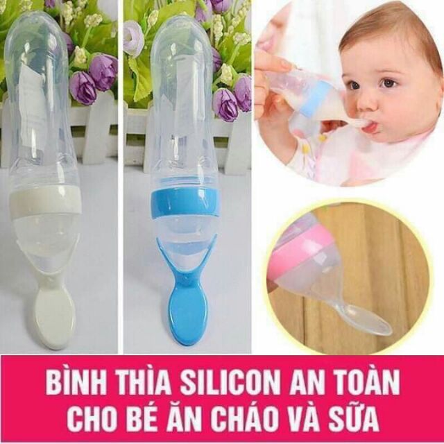 BÌNH THÌA ĂN DẶM, ĐÚT SỮA CHO BÉ