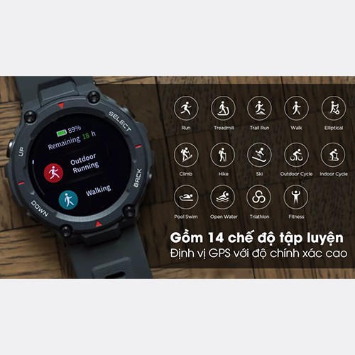 Đồng hồ thông minh Amazfit T-REX -Hàng Chính Hãng - Bảo hành 12 Tháng 1 đổi 1